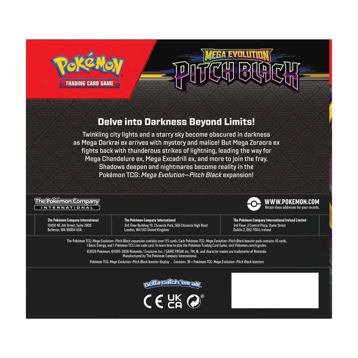 Pokémon TCG: Pitch Black - Booster Display Box (36 packs)