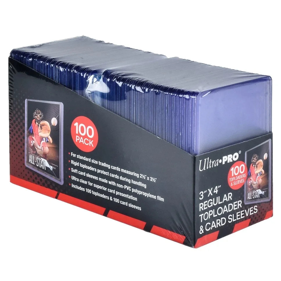 Ultra PRO: Toploader - 3x4 Toploader & Card Sleeves - 100 Count