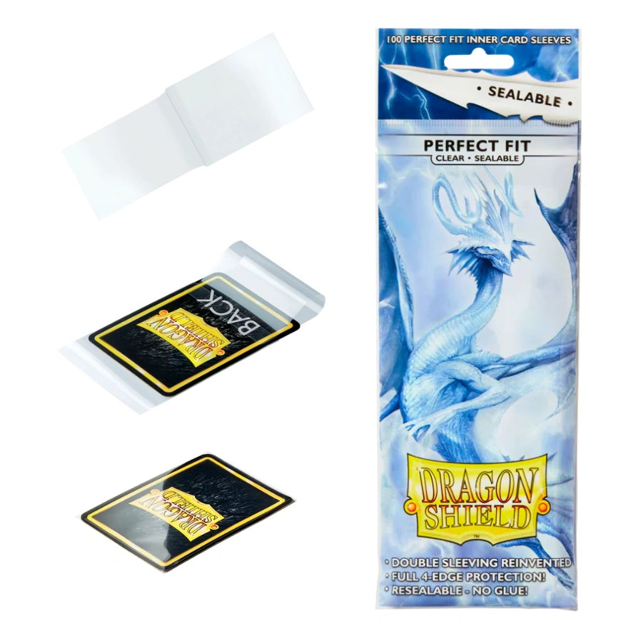 Dragon Shield Sealable Perfect Fit Inner Sleeves - 100 Count Pack