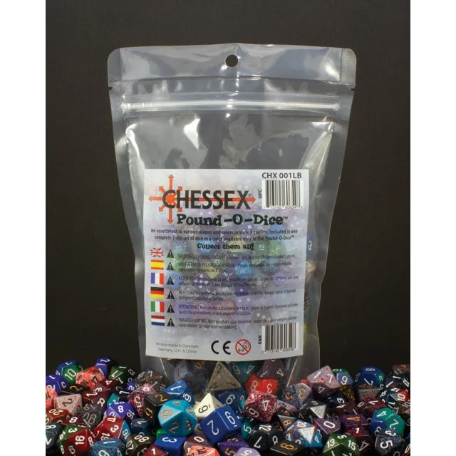 Chessex: Pound-O-Dice™ - 1 lb Bulk Polyhedral Assortment (Approx 80-100 Dice)