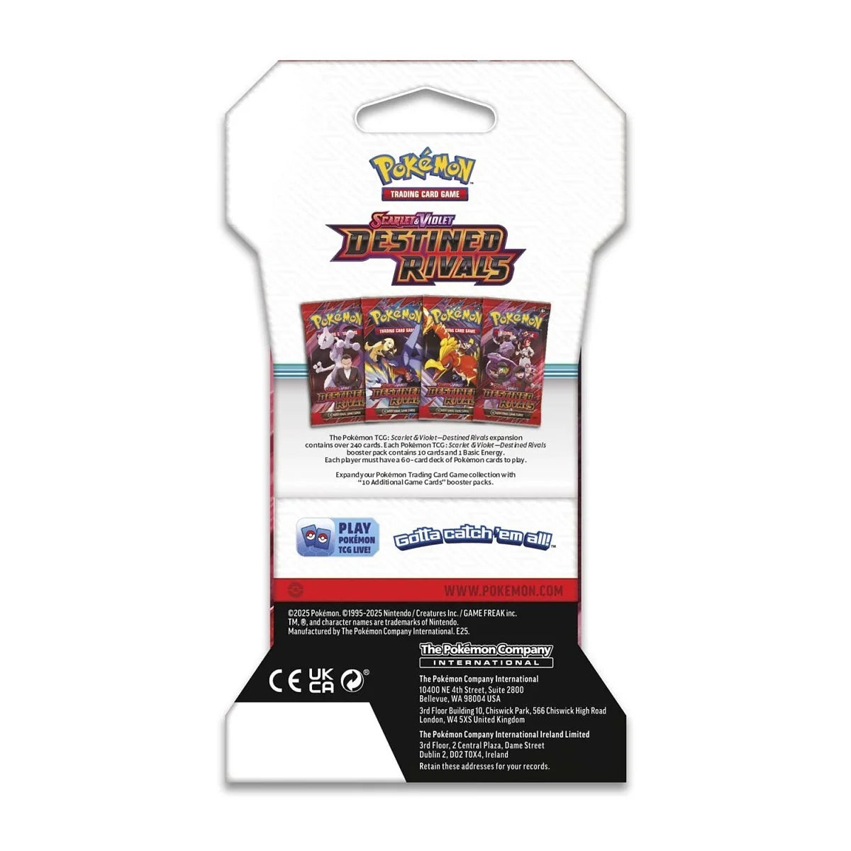 Pokémon TCG: Destined Rivals - Sleeved Booster Pack (10 Cards)