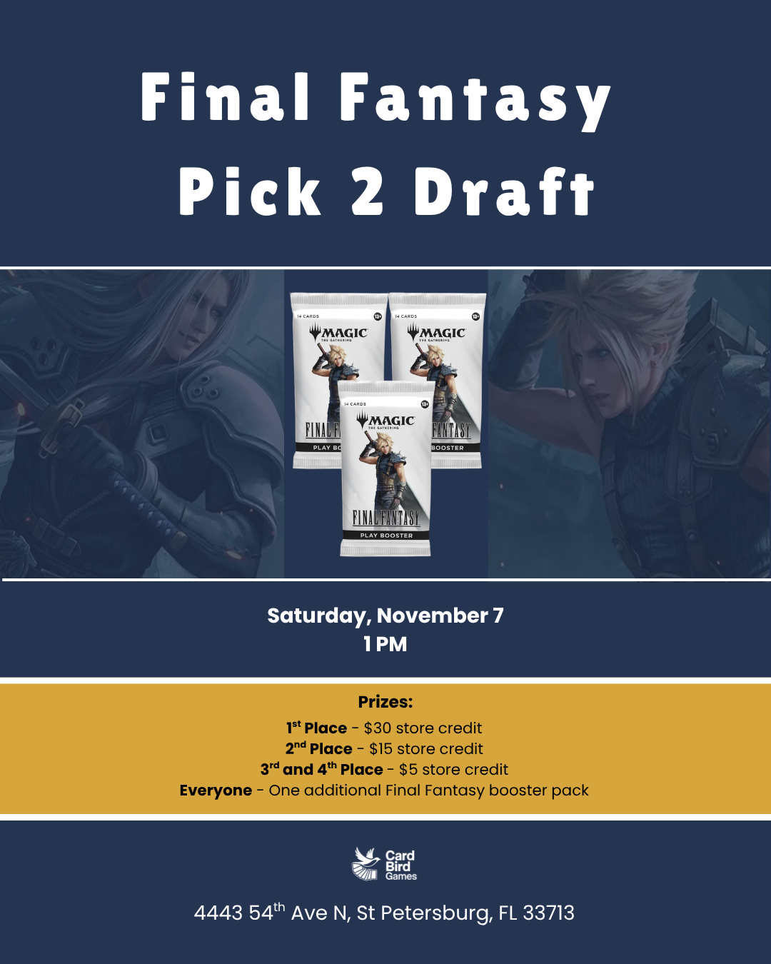 MTG Final Fantasy Pick 2 Draft (Nov 7 @ 1 PM EST)