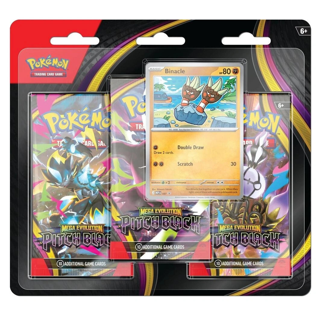 Pokémon TCG: Pitch Black - 3-Pack Blister - Binacle
